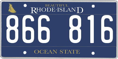 RI license plate 866816