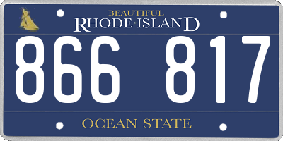 RI license plate 866817
