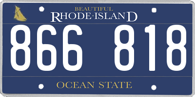 RI license plate 866818