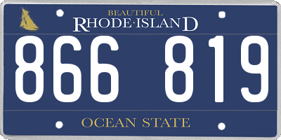 RI license plate 866819