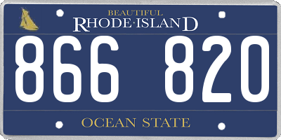 RI license plate 866820