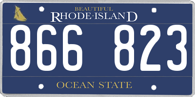 RI license plate 866823