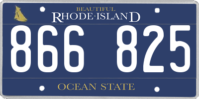 RI license plate 866825
