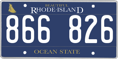 RI license plate 866826