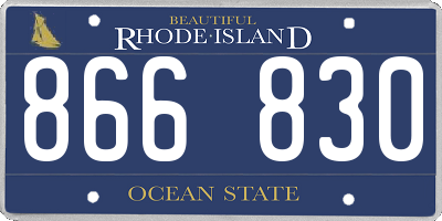 RI license plate 866830