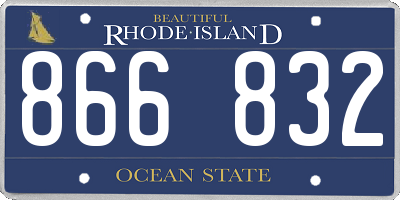 RI license plate 866832
