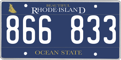 RI license plate 866833