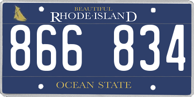 RI license plate 866834