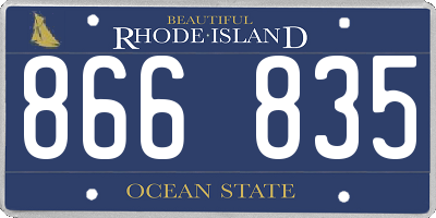 RI license plate 866835