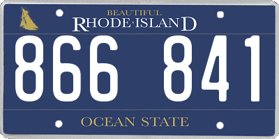 RI license plate 866841