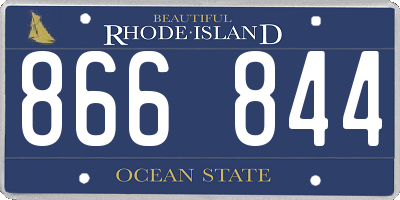 RI license plate 866844