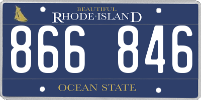 RI license plate 866846