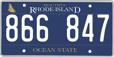 RI license plate 866847