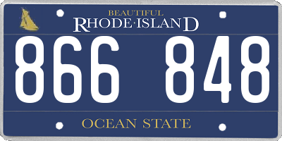 RI license plate 866848
