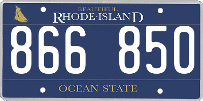 RI license plate 866850