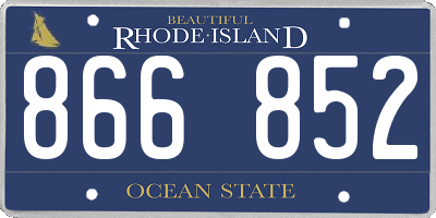 RI license plate 866852