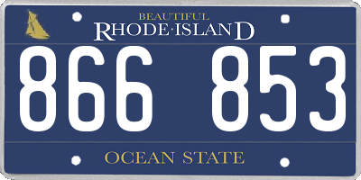 RI license plate 866853