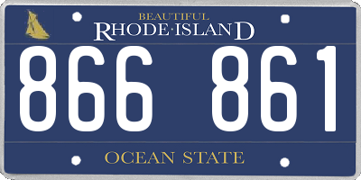 RI license plate 866861