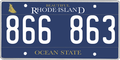 RI license plate 866863