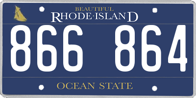 RI license plate 866864