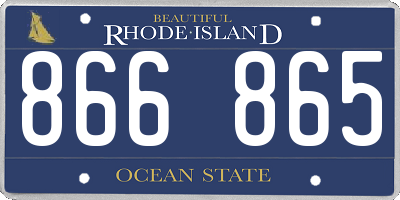 RI license plate 866865