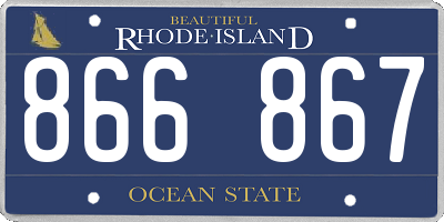 RI license plate 866867