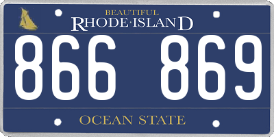 RI license plate 866869