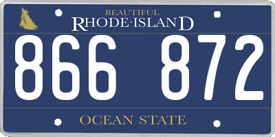 RI license plate 866872