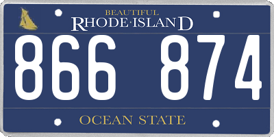 RI license plate 866874