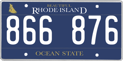 RI license plate 866876