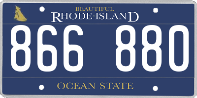 RI license plate 866880