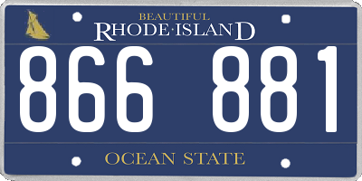 RI license plate 866881
