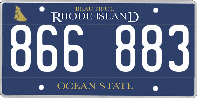 RI license plate 866883