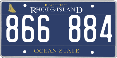 RI license plate 866884