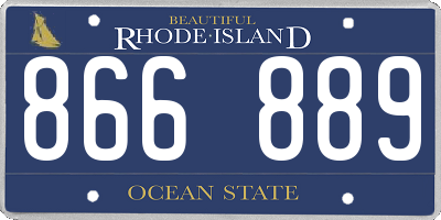 RI license plate 866889