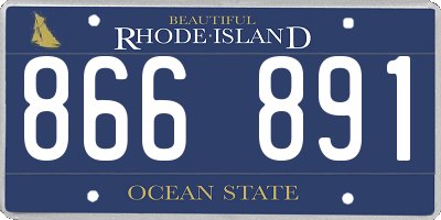 RI license plate 866891