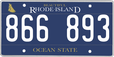 RI license plate 866893