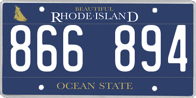 RI license plate 866894