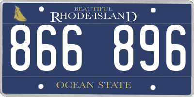 RI license plate 866896