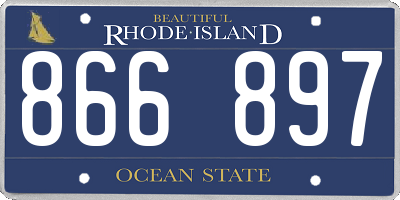 RI license plate 866897
