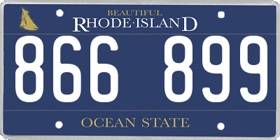 RI license plate 866899
