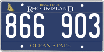 RI license plate 866903