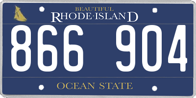 RI license plate 866904