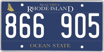 RI license plate 866905