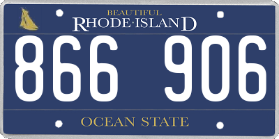 RI license plate 866906