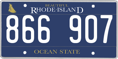 RI license plate 866907