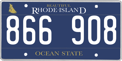 RI license plate 866908