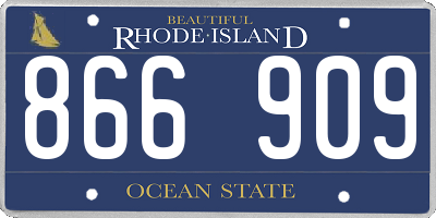 RI license plate 866909