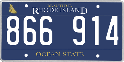 RI license plate 866914