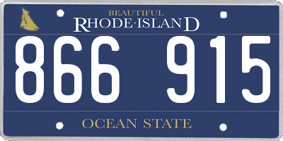 RI license plate 866915